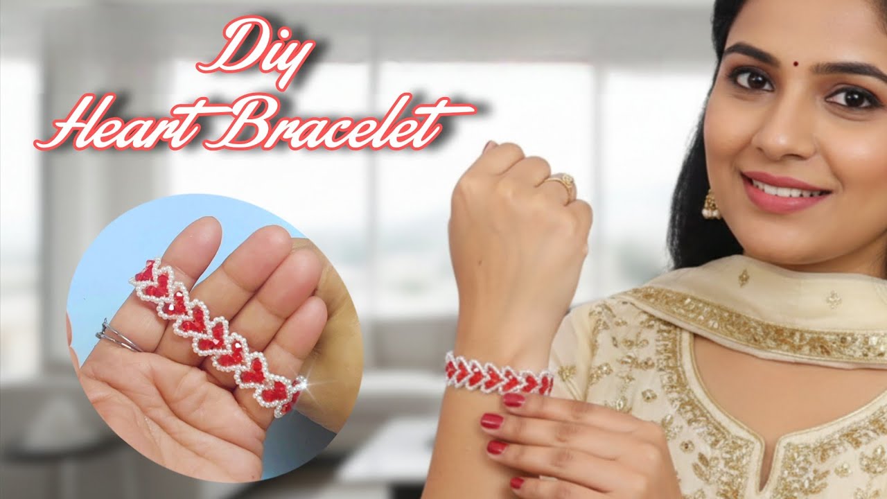 VLENTINES DAY BEADS  BRACELET IDEA 2026 #547 | NEW HANDMADE JEWELLERY DESIGN | ORNAMENTS AT HOME