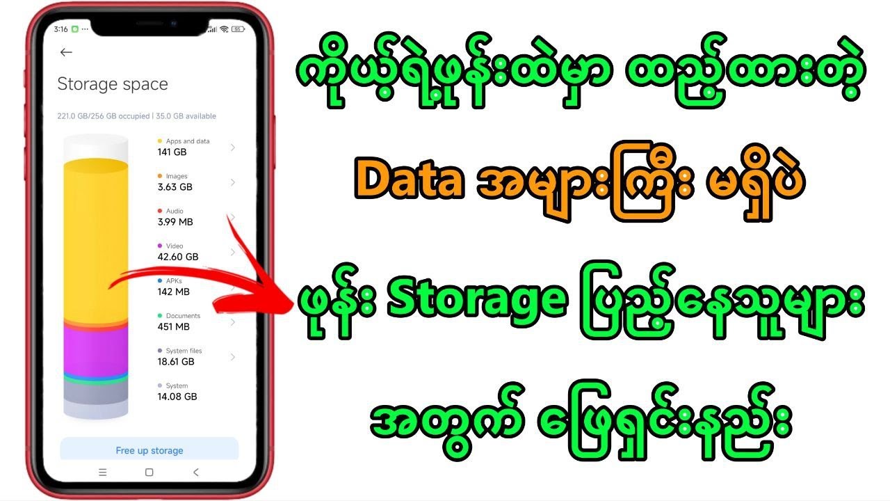 ဖုန်းထဲမှာ ဘာမှမထည့်ထားပဲ ဖုန်းStorageပြည့်နေလျှင် ဖြေရှင်းနည်း