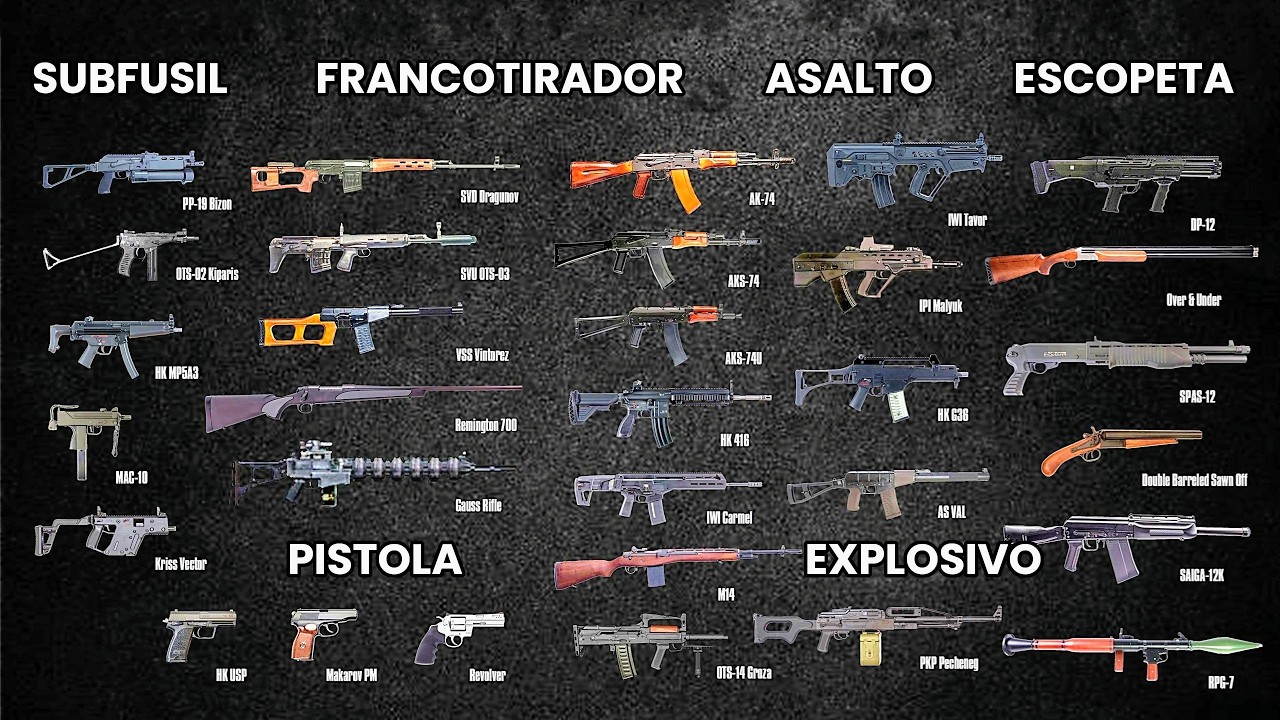 Las 10 Mejores Armas de Cada Tipo