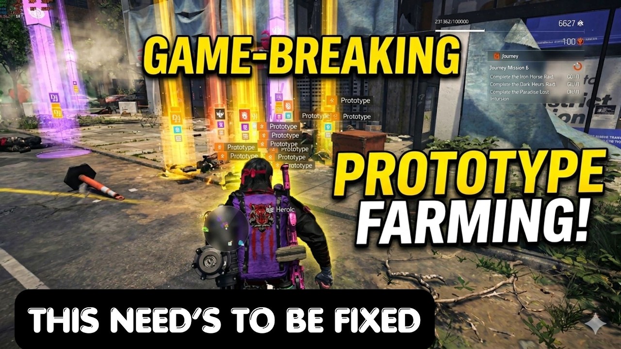 Game Breaking Prototype farming must try   the division 2
