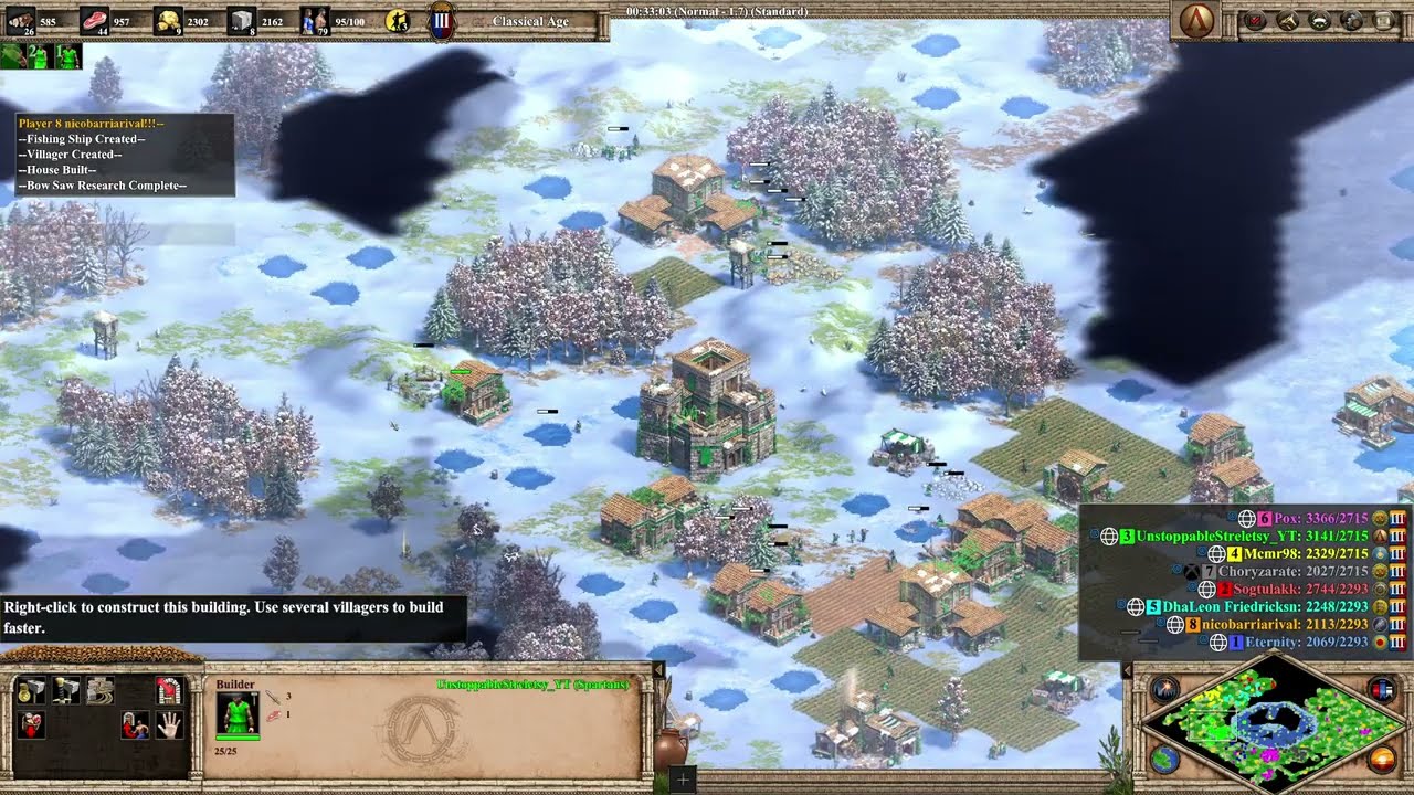Демонстрация врага. Это Спарта с гоплитами и гиппеем на Граупеле / ​​Age of Empires 2 Definitive