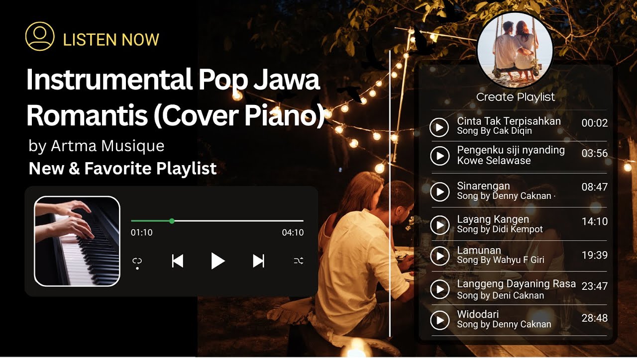 Instrumental Romantis Pop Jawa  Cover Piano