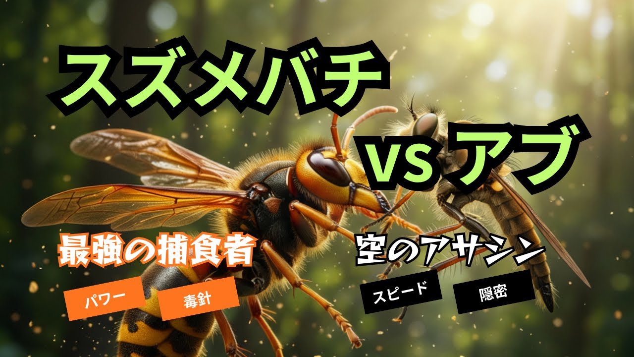 【昆虫仮想戦】『暴君』vs『アサシン』オオスズメバチ vs シオヤアブ