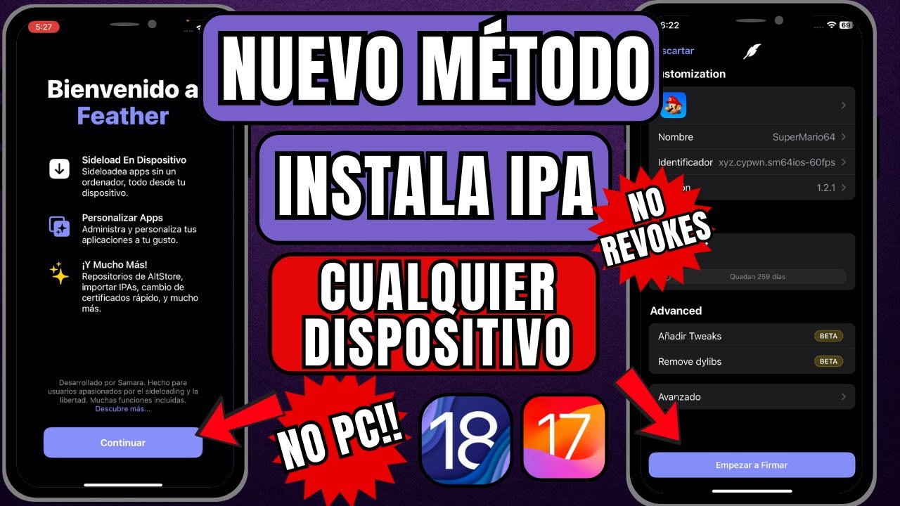 NUEVO|| INSTALA IPAS (APPS FUERA DE LA APPSTORE) EN CUALQUIER DISPOSITIVO, NO PC,NO JB!