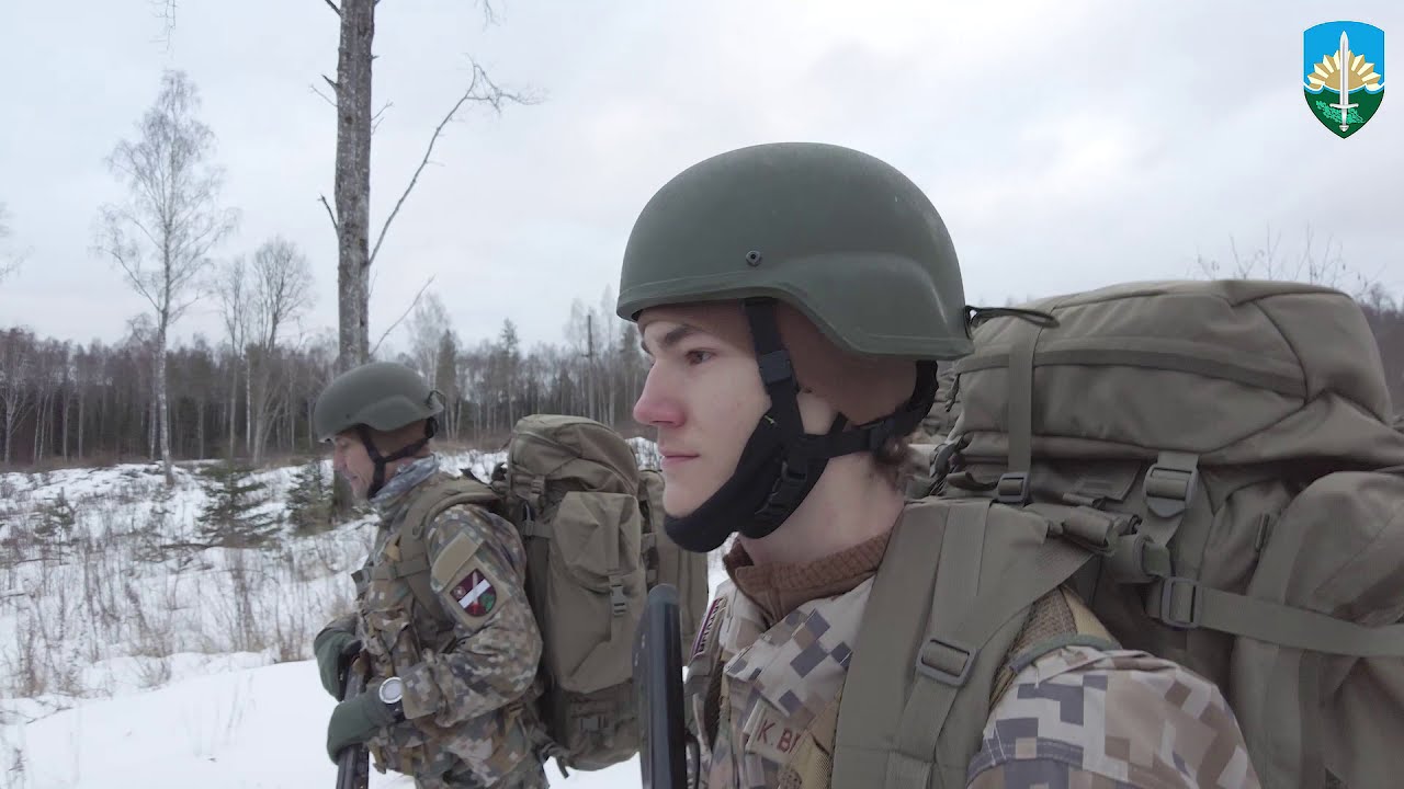 Zemessardzes 4.Kurzemes brigādes zemessargu militārās pamatapmācības 1.bloks.