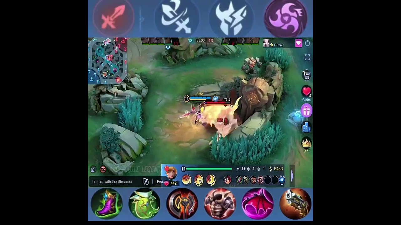 Gameplay top global 1 fanny with skin legends #mlbb #mobilelegends #mobilelegendsbangbang