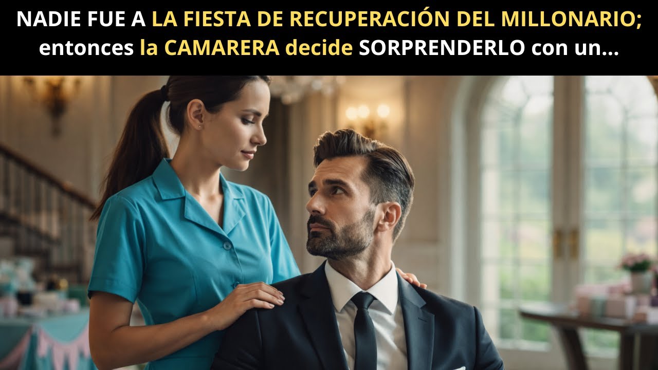 NADIE FUE A LA FIESTA DE RECUPERACIÓN DEL MILLONARIO; entonces la CAMARERA decide SORPRENDERLO con..