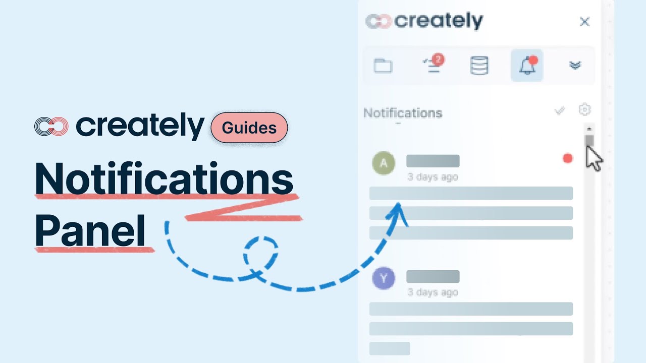 Creately Guides | Notifications Panel