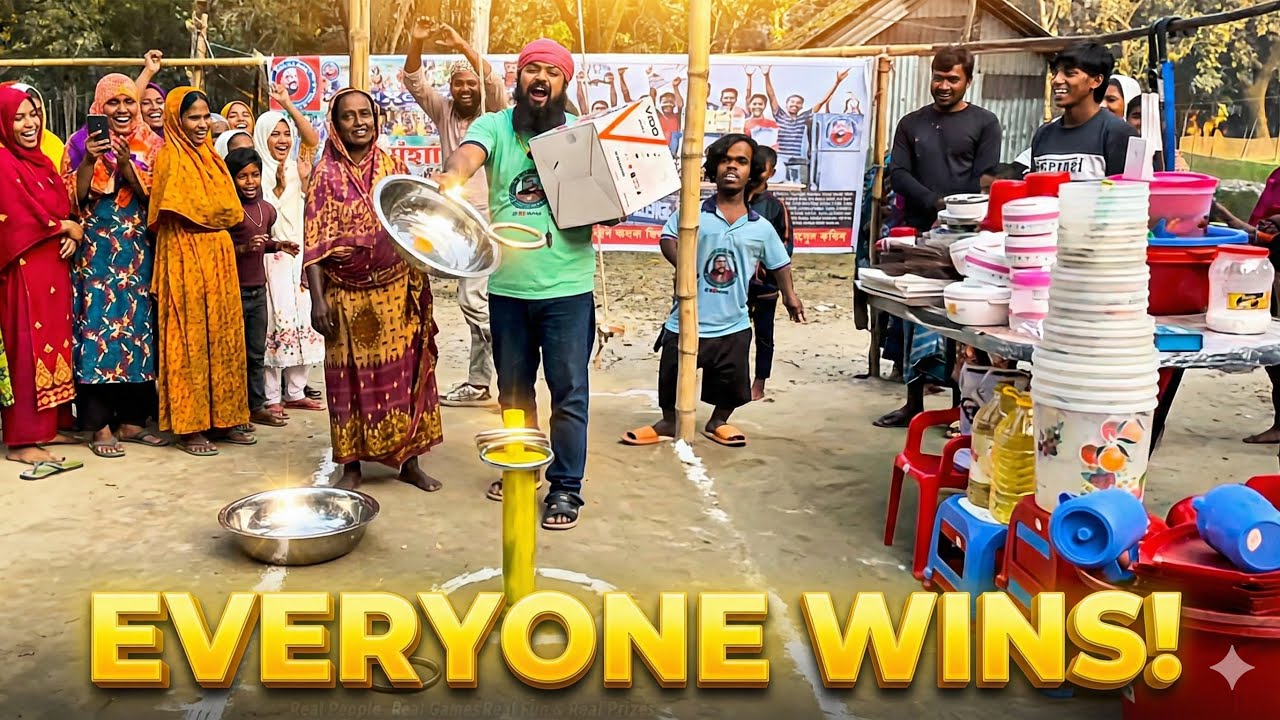 দোলনায় দুলে রিং ছোঁড়া! 😱 Swing Ring Toss Challenge | Everyone Wins a Prize! 🎁
