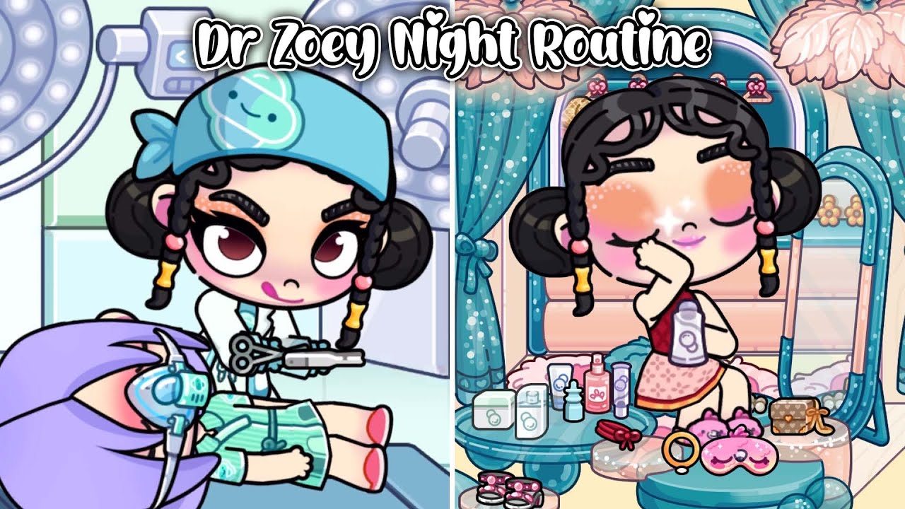 Dr Zoey Night Routine🩵💛| Avatar World | Pazu