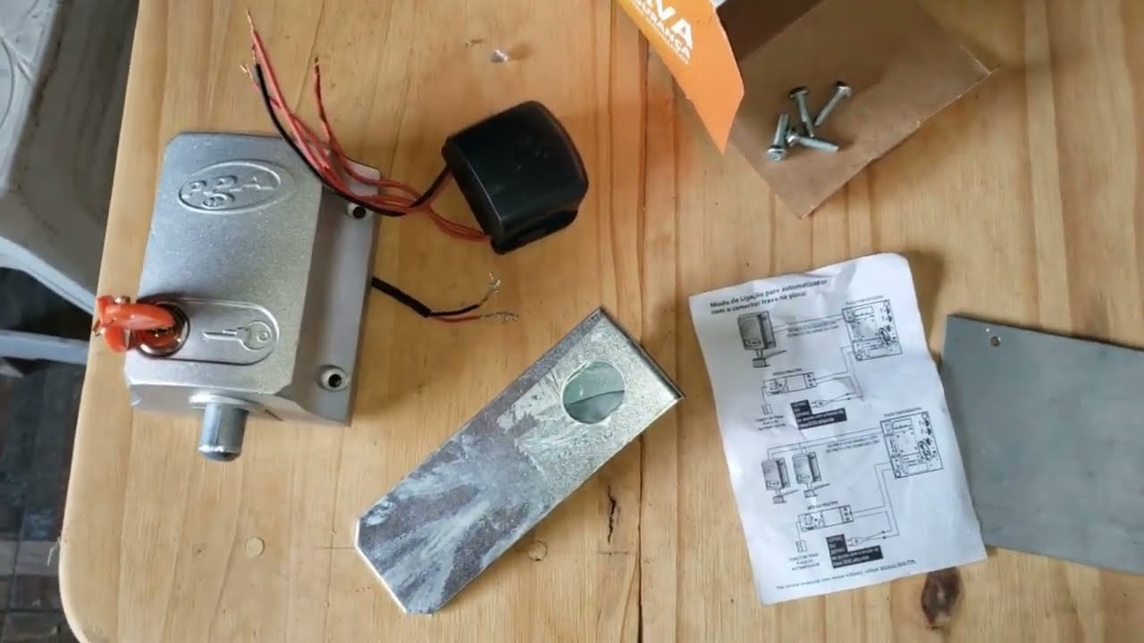 COMO INSTALAR COLOCAR CERRADURA TRABA ELECTROMAGNETICA AUTOMATICA PARA PORTON  DOG PPA