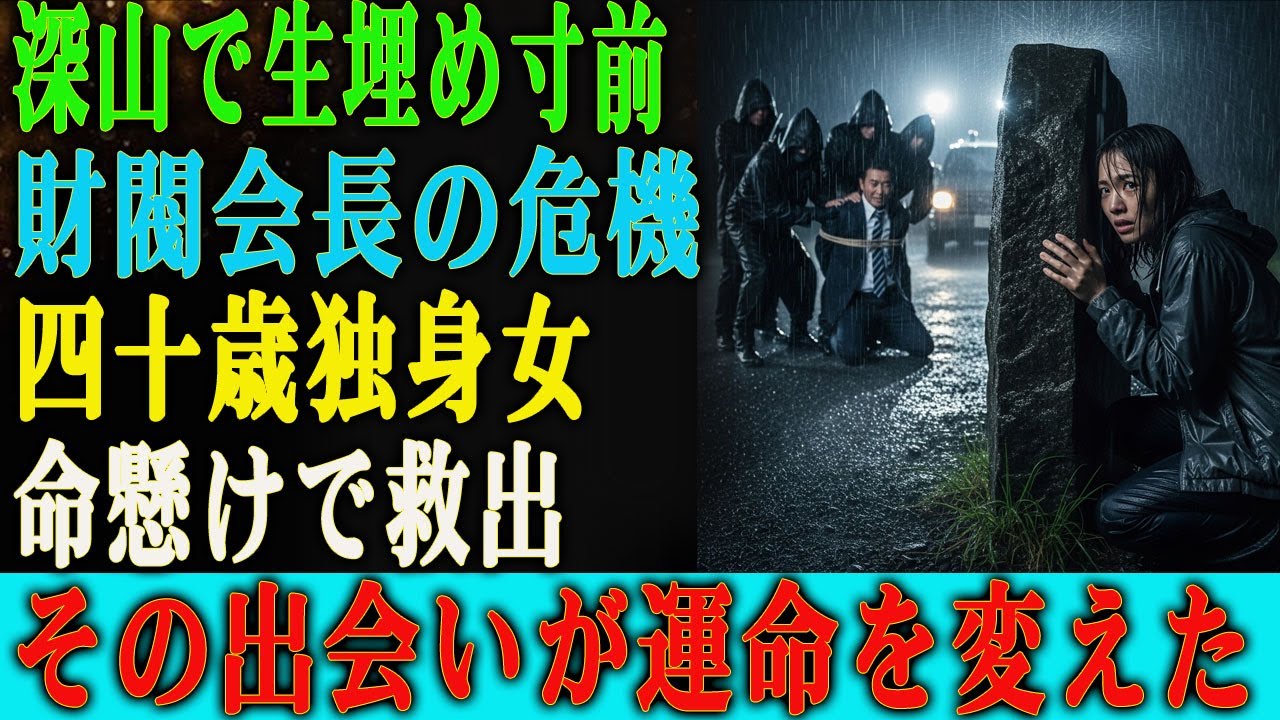 深い山奥で生き埋めにされかけた百万長者の財閥会長を、 40歳の独身女性が命がけで救い出した。