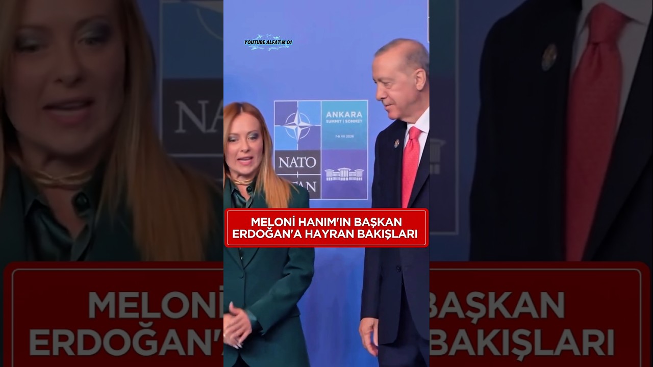 Meloni Hanım'ın CB Erdoğan'a Hayran Bakışları 😎 #nato