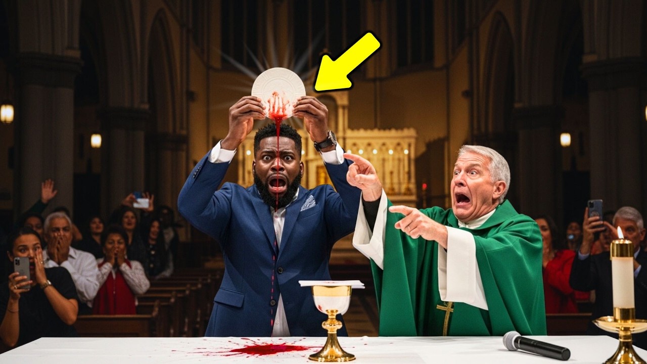Influencer Evangélico Destruye la Hostia Consagrada EN VIVO… ¡Y Empieza a Sangrar!