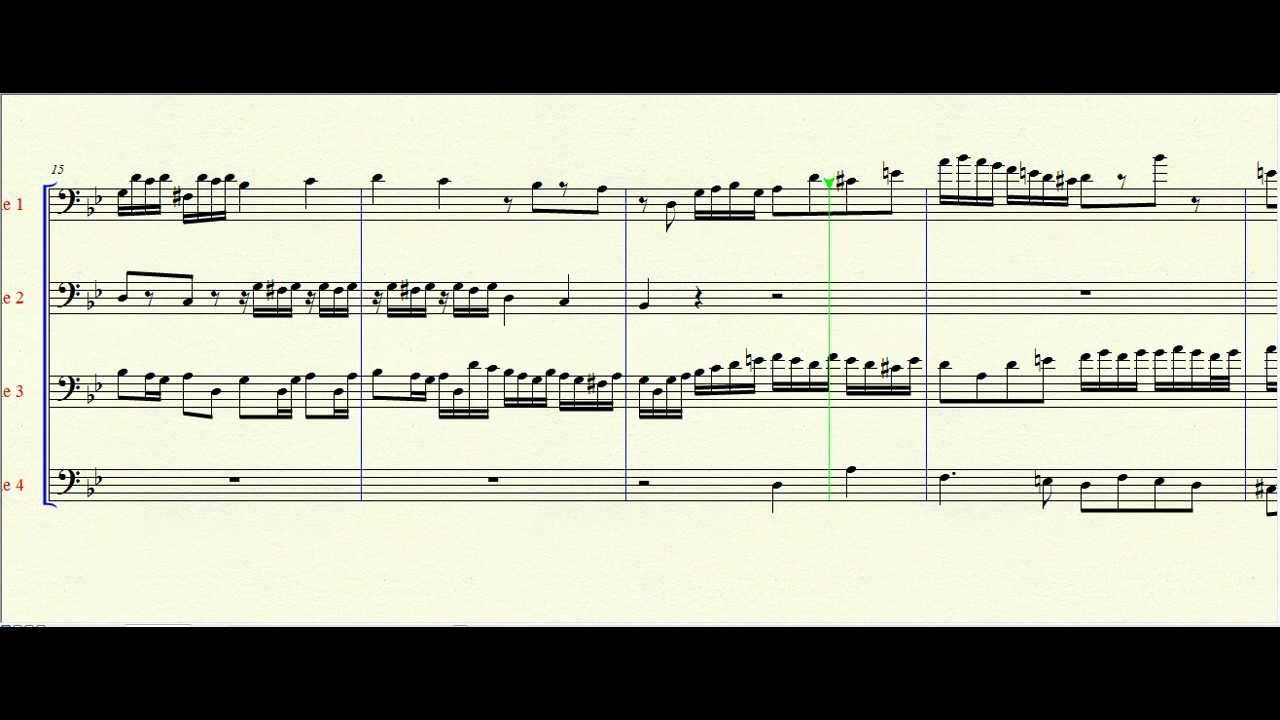 Little Fugue in g minor - Trombone Quartet