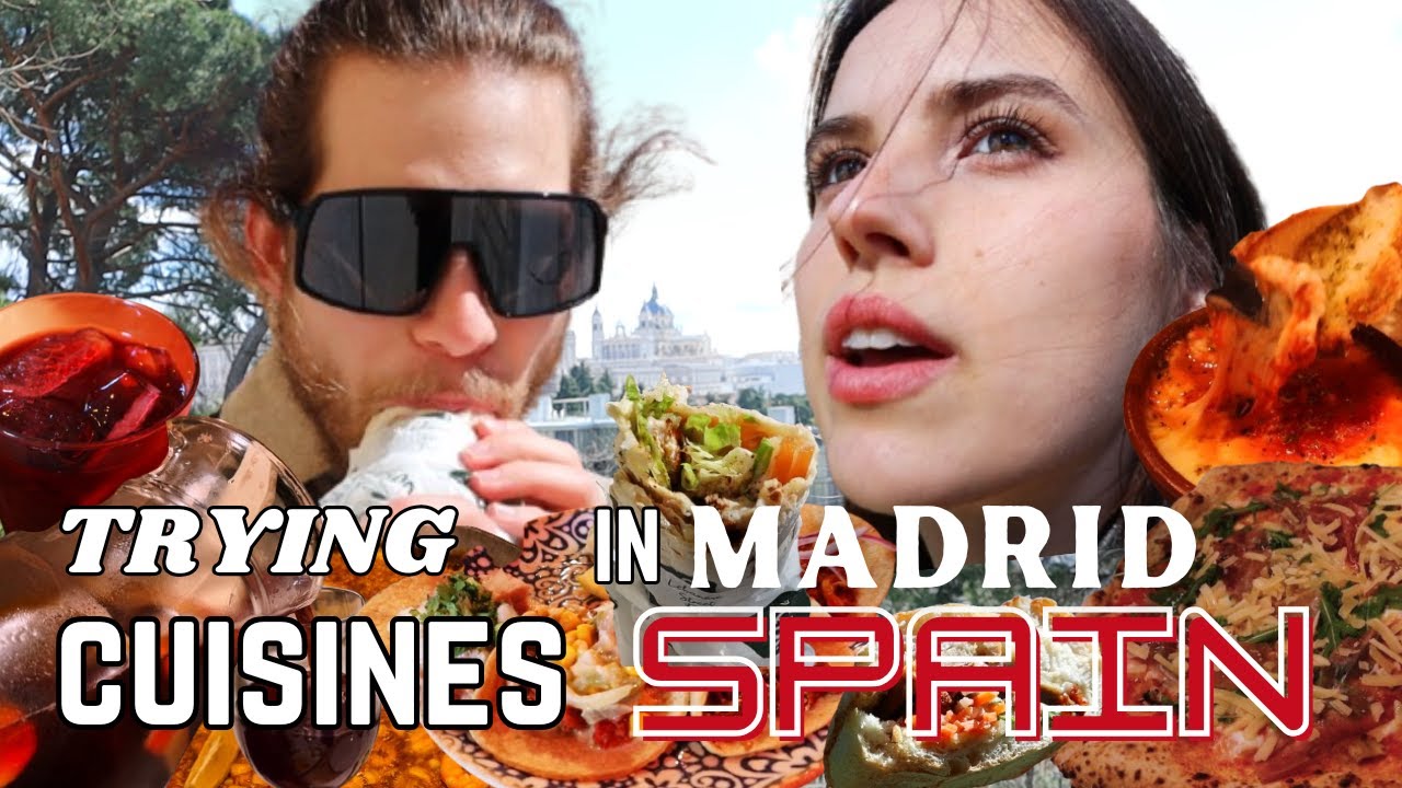 International Food Tour in Madrid, SPAIN 🍜🌮🥙🍕🍷