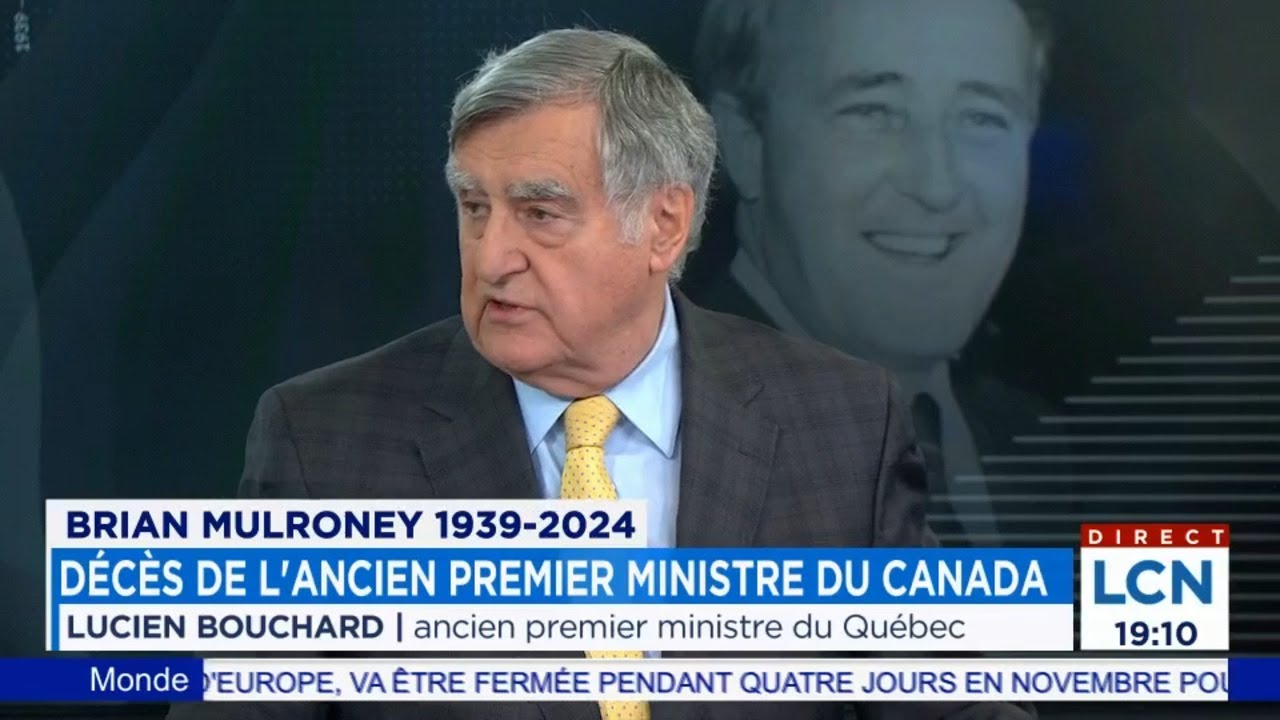 «Tu ne pouvais pas rencontrer Brian Mulroney sans l’aimer», raconte Lucien Bouchard - Entrevue