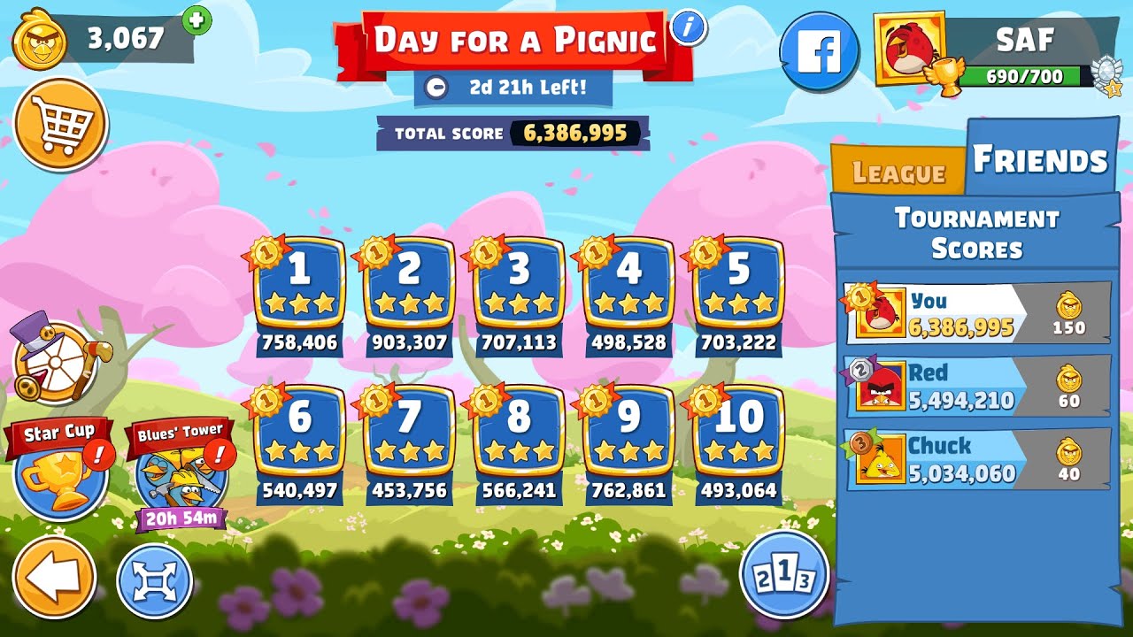 Angry Birds Friends. Day for a Pignic. All levels 3 stars. Passage from Sergey Fetisov
