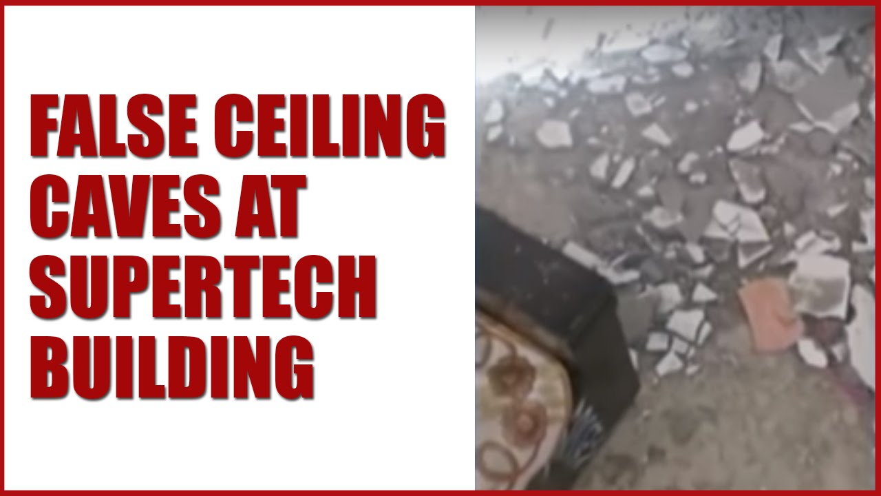 Plaster Breaks Off At Supertech Building
