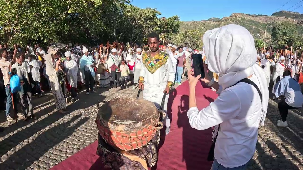 Η πομπή του Timkat στα Θεοφάνεια στη Lalibela της Αιθιοπίας ΙΙΙ.