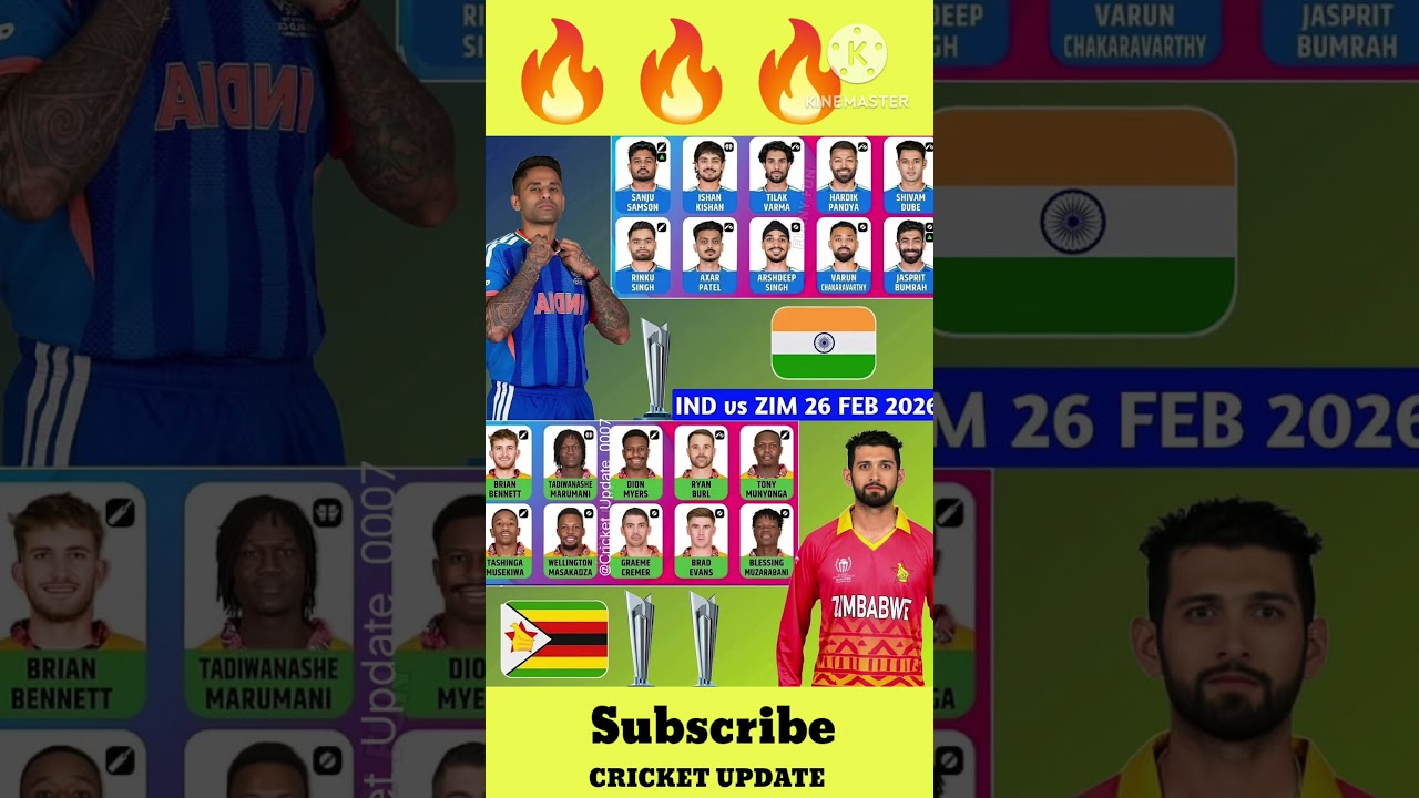 😱 जिम्बाब्वे के खिलाफ भारतीय टीम घोषित 🔥 #T20WC2026 #Highlights #INDvZIM #Super8Matches