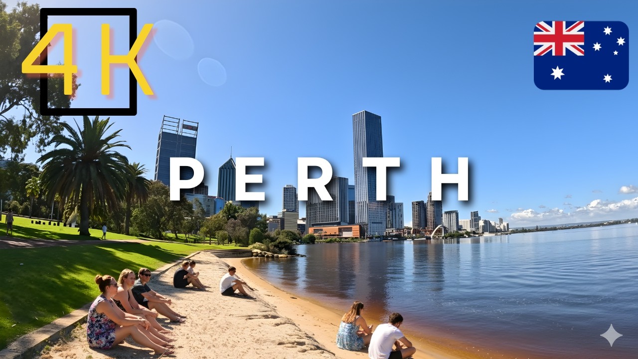 Perth's Swan River Walking Tour (4K) - Western Australia 🇦🇺