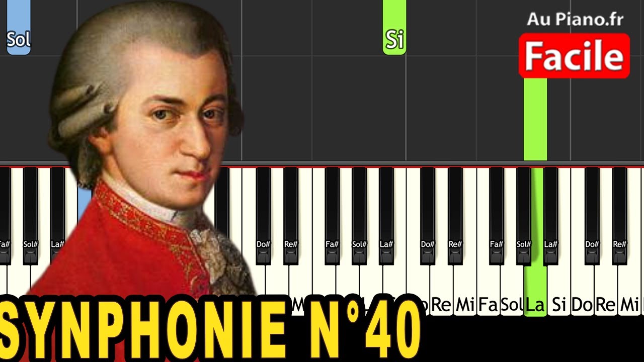 Mozart Symphonie n°40 - Piano Tutorial FACILE