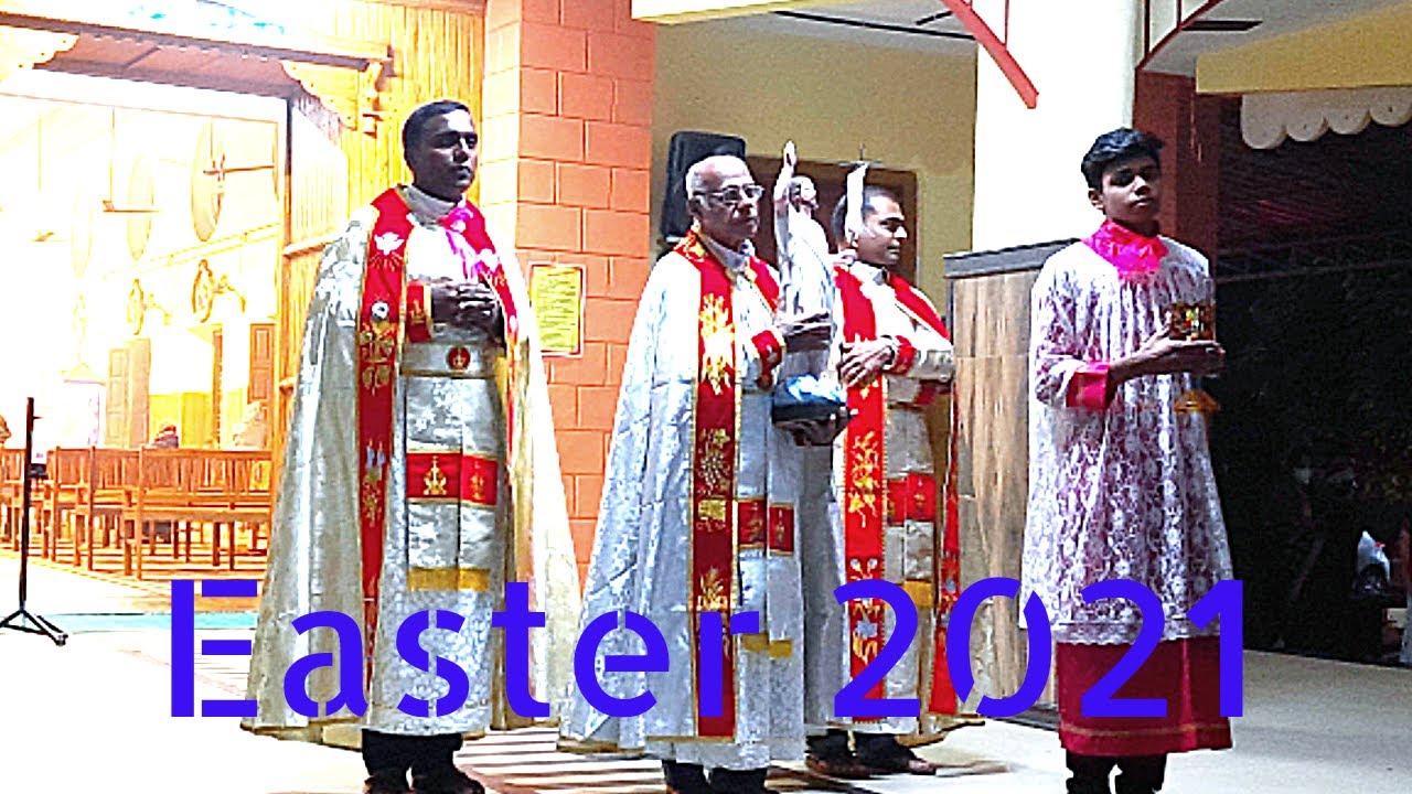 Resurrection visual representation & Easter proclamation from St. Antony's Forane Church Paingottoor