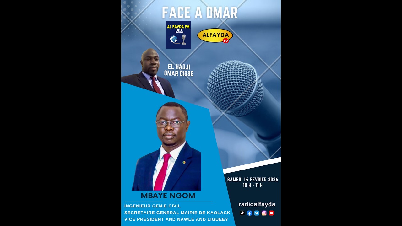 FACE A OMAR 14/02/2026 AVEC MBAYE NGOM - SG MAIRIE KAOLACK ET VICE PRESIDENT AND NAWLE AND LIGUEEY