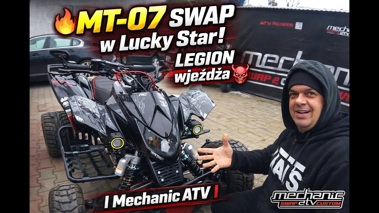 🔥 MT-07 SWAP w Lucky Star! LEGION wjeżdża 👹 | Mechanic ATV 👹 #atv #quad #atvriders