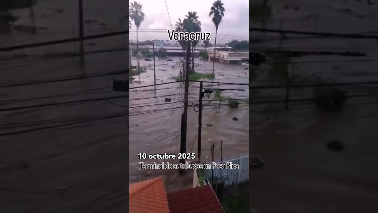Por lluvias extremas en Veracruz se inunda gran parte de POZA RICA as&iacute; lucen las calles
