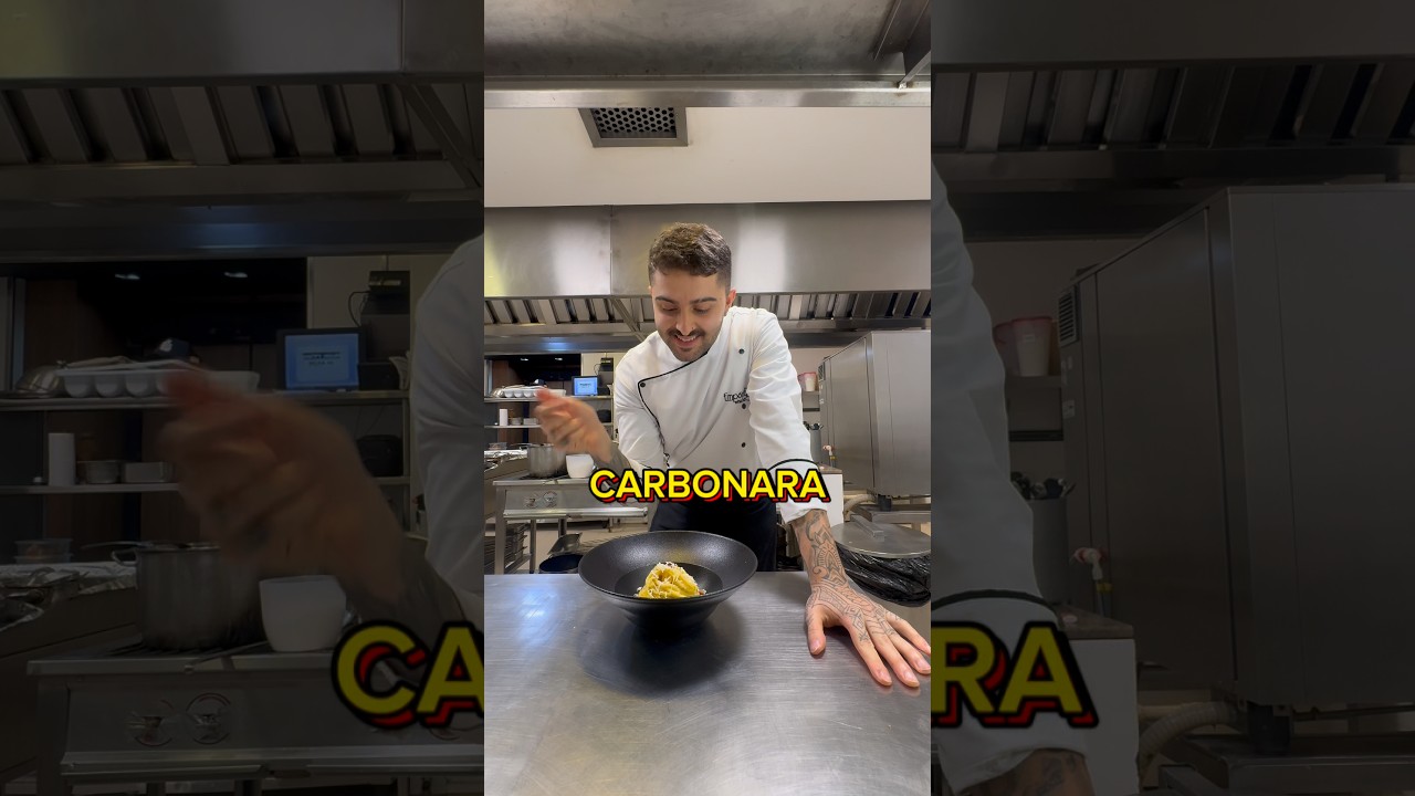 Como fazer carbonara #shorts #carbonara #chef #gastronomia