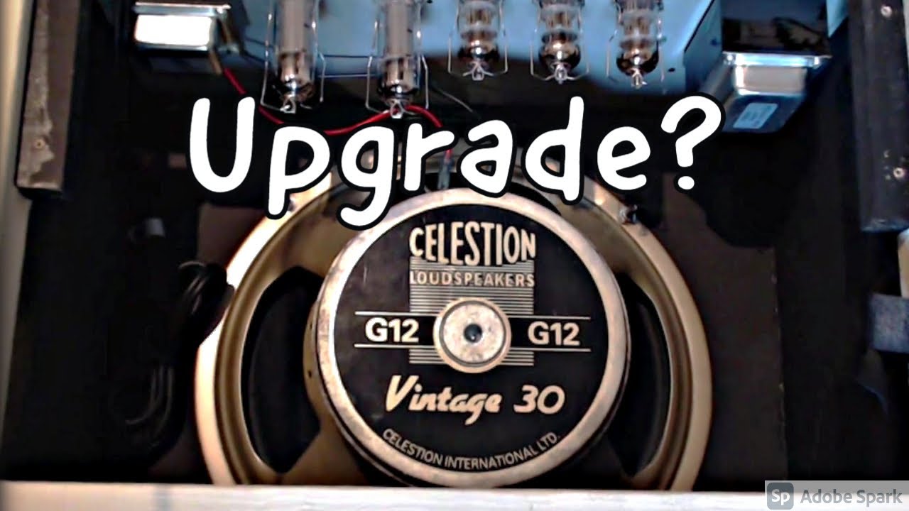 Harley Benton Tube 15 with Celestion Vintage 30 upgrade. Clean Tone Comparison.