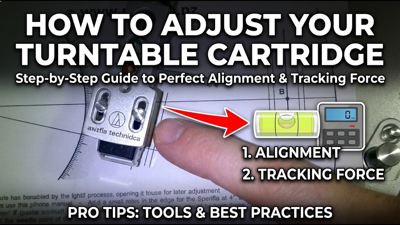Regulación de capsula/pastilla y púa/stylus de tornamesa. (Protractor)