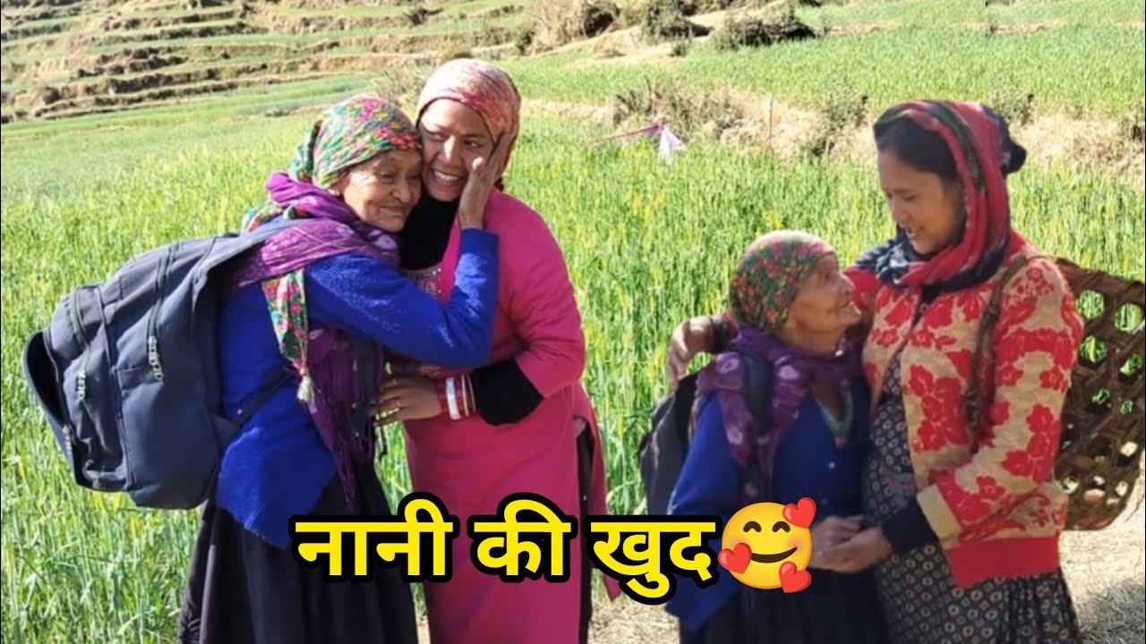 नानी आई अपने पोते से मिलने||pahadi Life style vlog||village life||बेटी ब्वारी पहाड़ की