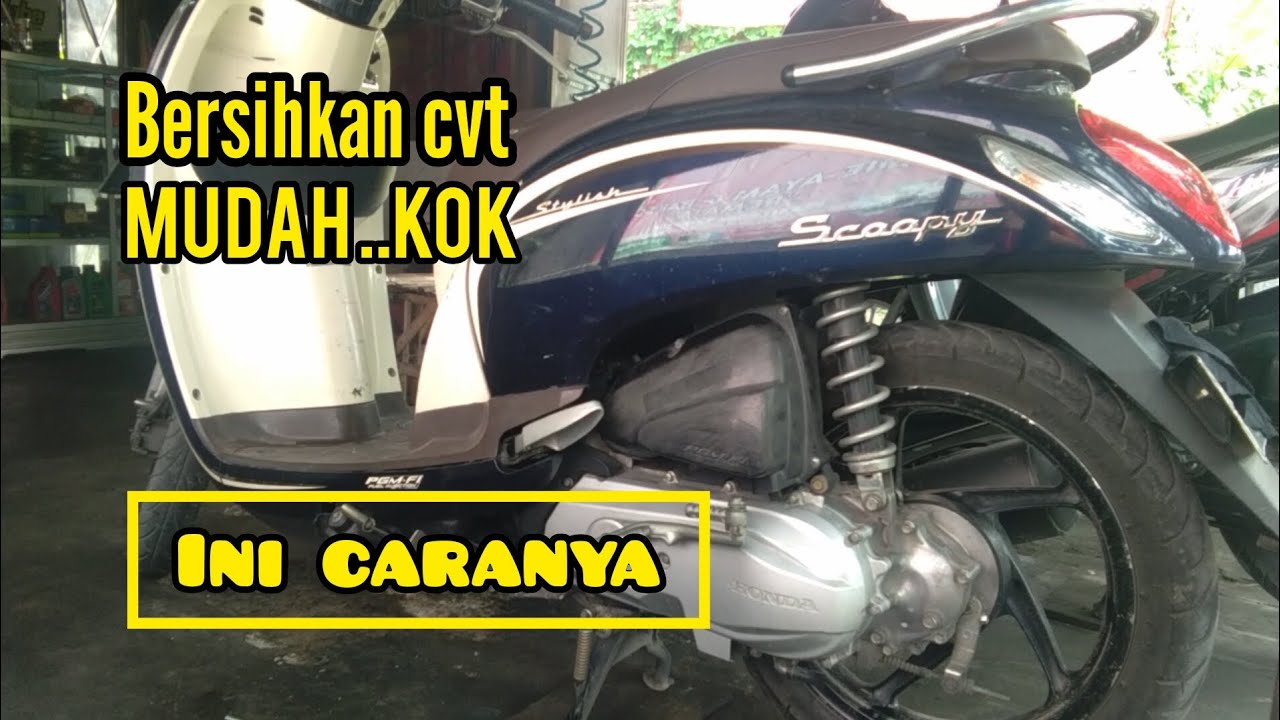 Tutorial cara servis cvt scoopy fi