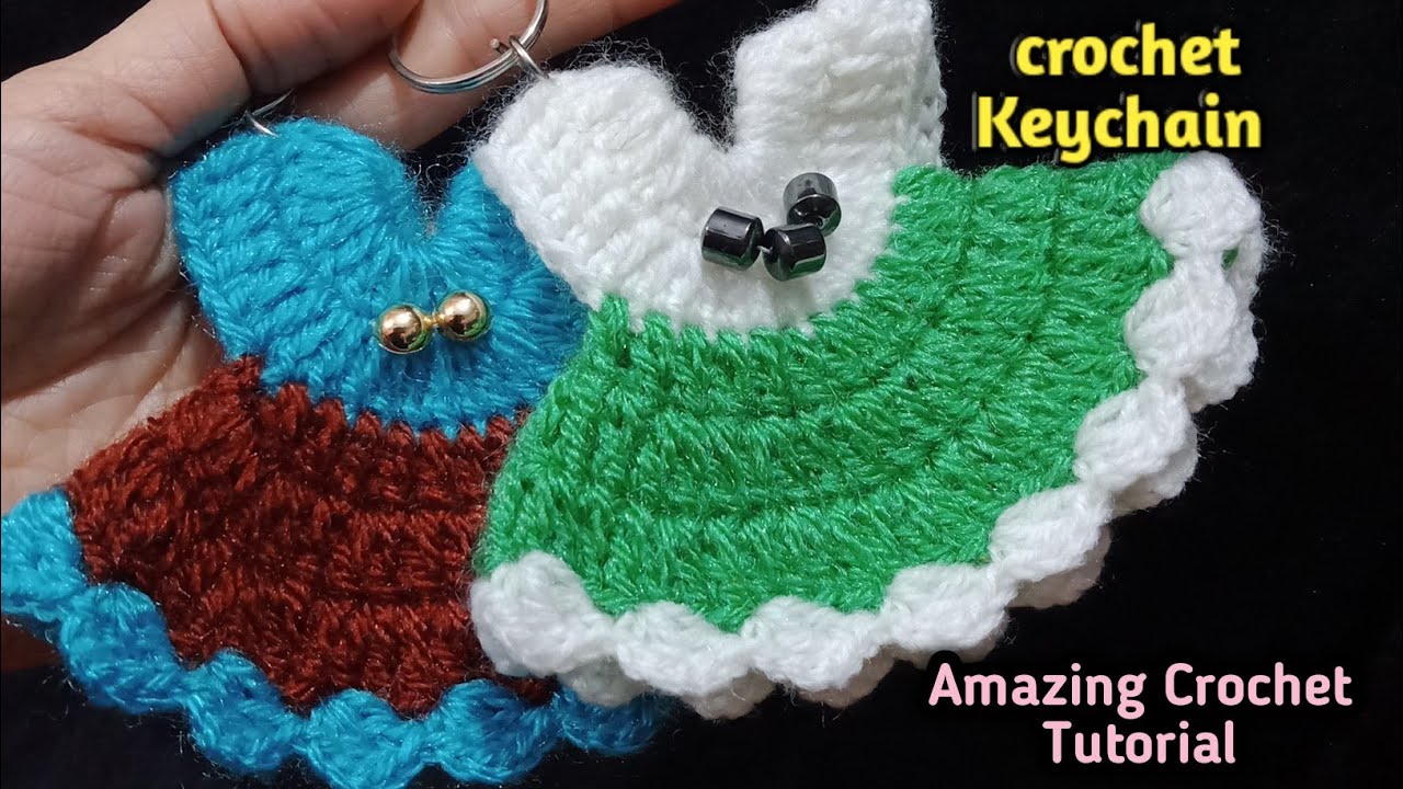 Beutiful Crochet Mini Dress For Keychain | क्रोशिये से बनाएं काम की चीज़