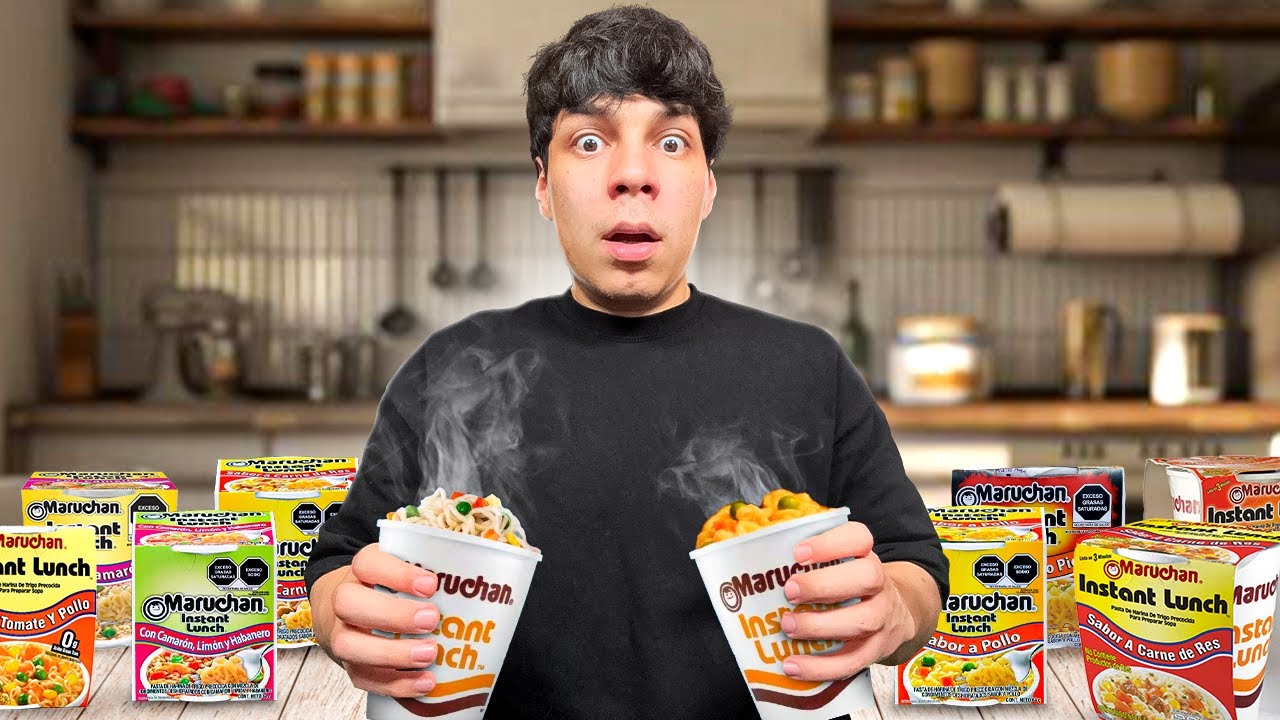 PROBANDO TODOS LOS SABORES DE MARUCHAN QUE EXISTEN - Yair17