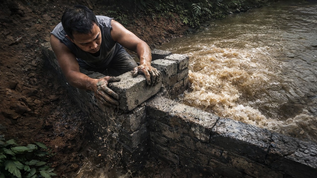 I Tried Building a Dam by Hand… Turns Out Water Doesn’t Care