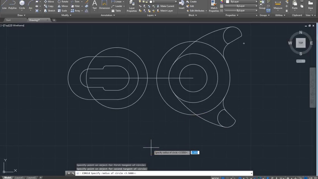 Learn to Draw in AutoCAD- Form Roll Lever