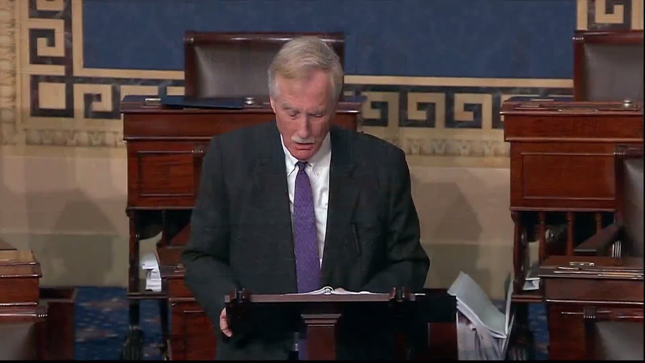 WATCH: Sen. King’s full statement on Trump's impeachment trial | Trump's first impeachment trial