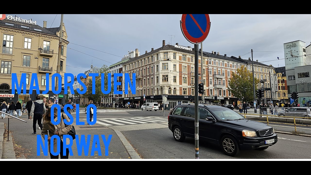 Walking tour in ( 4k) Majorstuen in OSLO NORWAY.