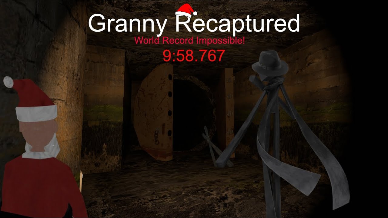 Granny Recaptured Impossible madness, randomize and smarter AI with Christmas theme in 9:58.767 min!
