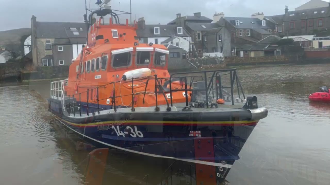 Launching Donaghadee lifeboat