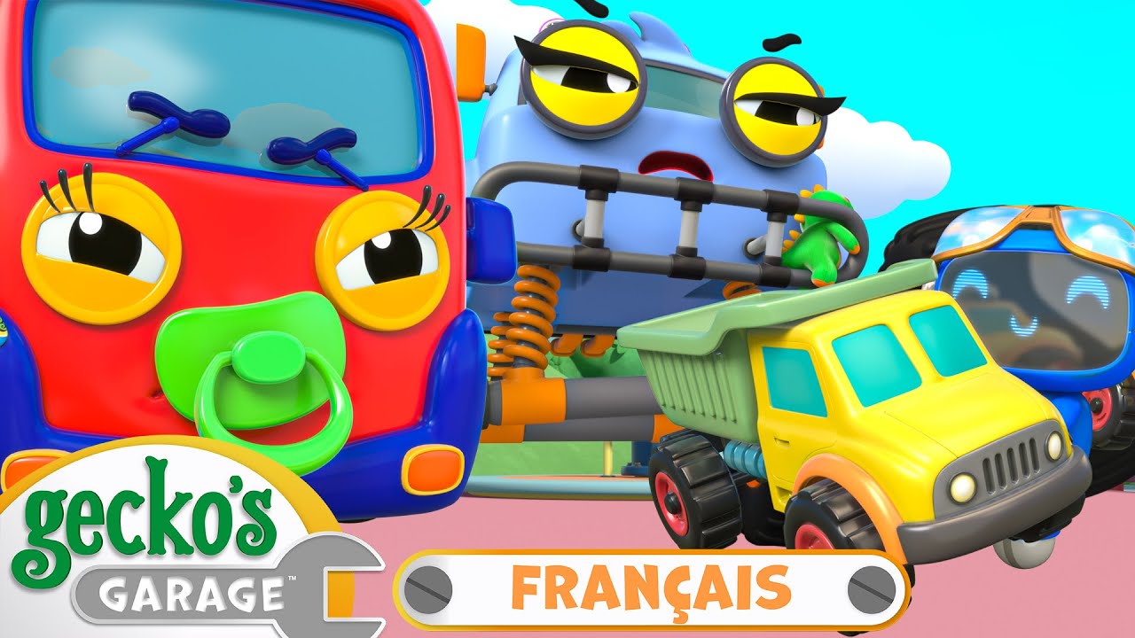 Partage le Jouet, Bébé camion! | ｜Le Garage de Gecko｜Camions pour enfants