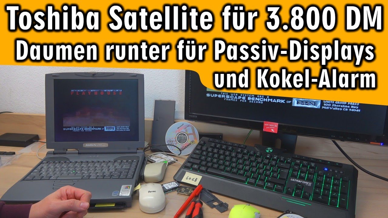 Toshiba Notebook Satellite für 3.800 DM 🔥 war es den Preis wert ?