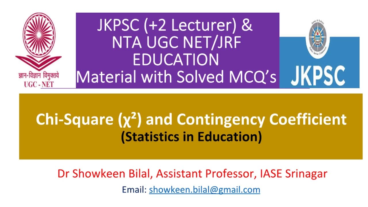 Chi-Square (χ²) and Contingency Coefficient