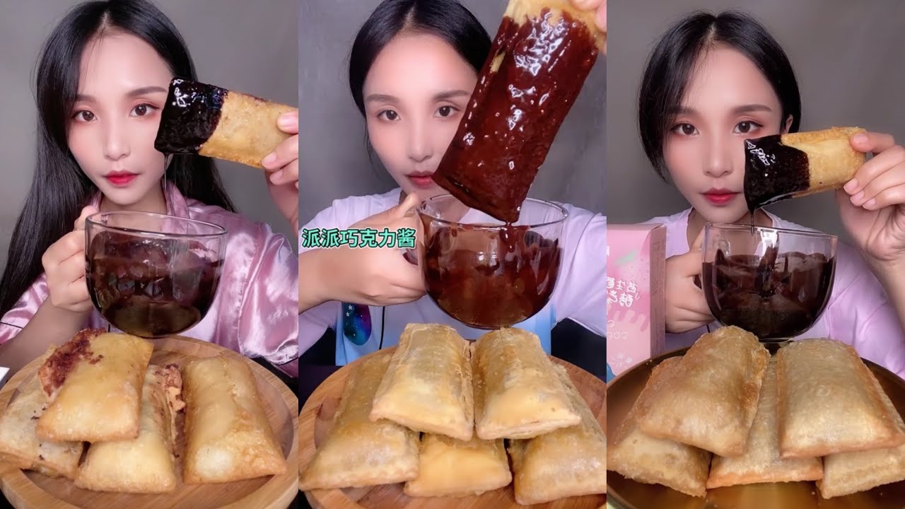 🍞 [MUKBANG] pie dipped in chocolate sauce edition
