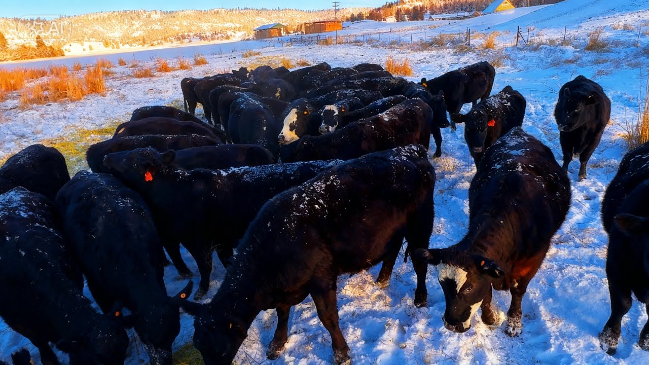 La Primera Nevada Del 2026 En Las Montañas Es Necesario Alimentar Muy Bien Las Vacas 