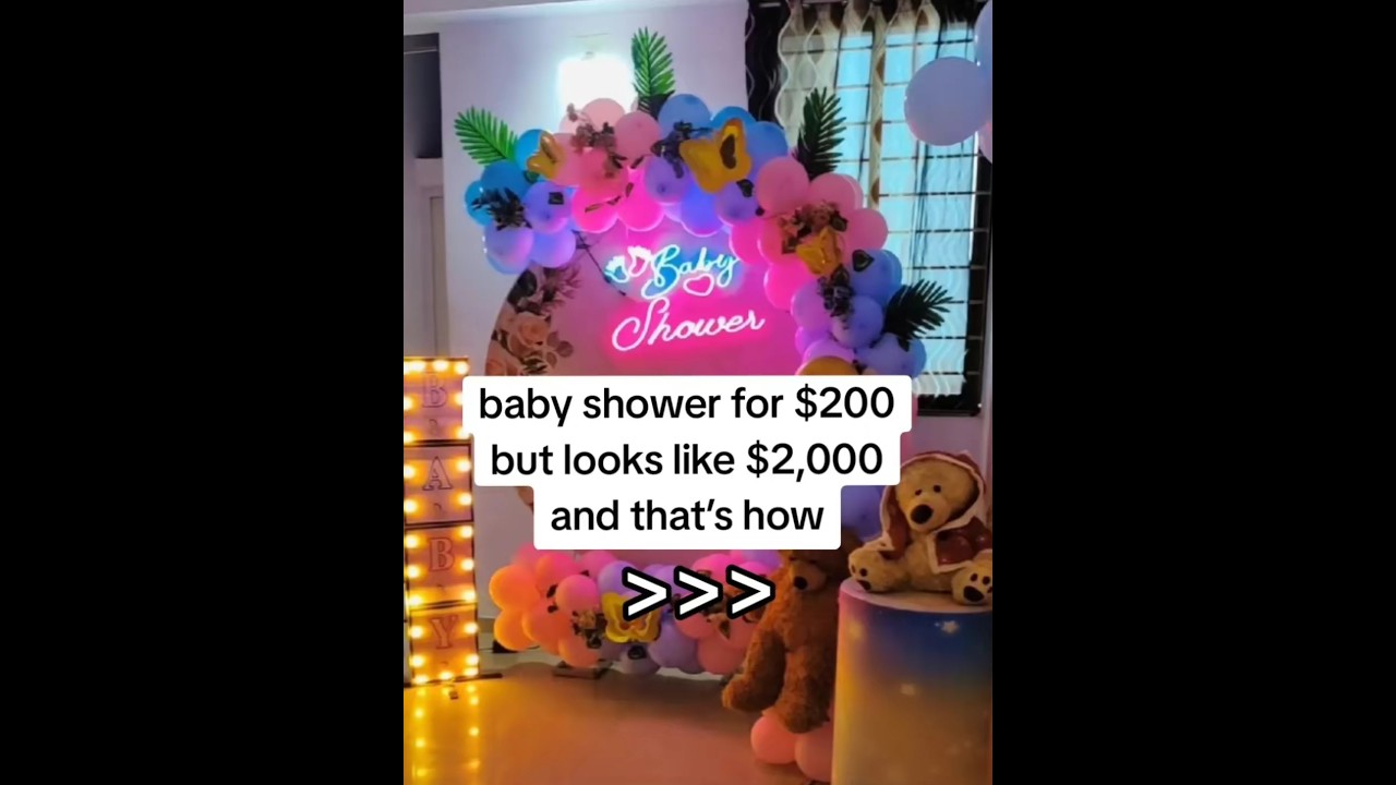 Pinterest baby shower for $200 only ✨👶 #budgetpartyideas #babyshowerdiy #eventhack #diycelebration